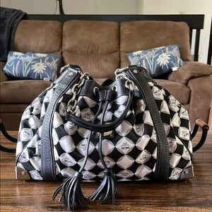 MCM Black and White Women's Bag